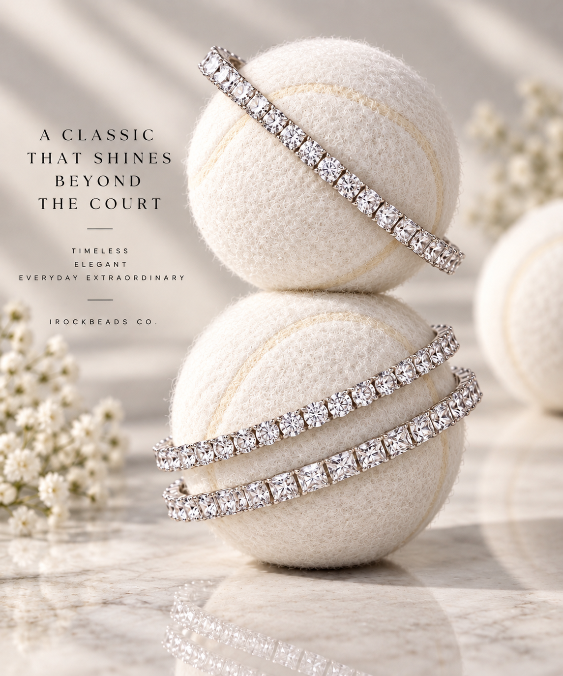 Classic 4mm Stainless Steel Tennis Bracelet – Brilliant Clear Stones