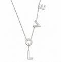 SILVER — Adjustable LOVE Lariat Necklace