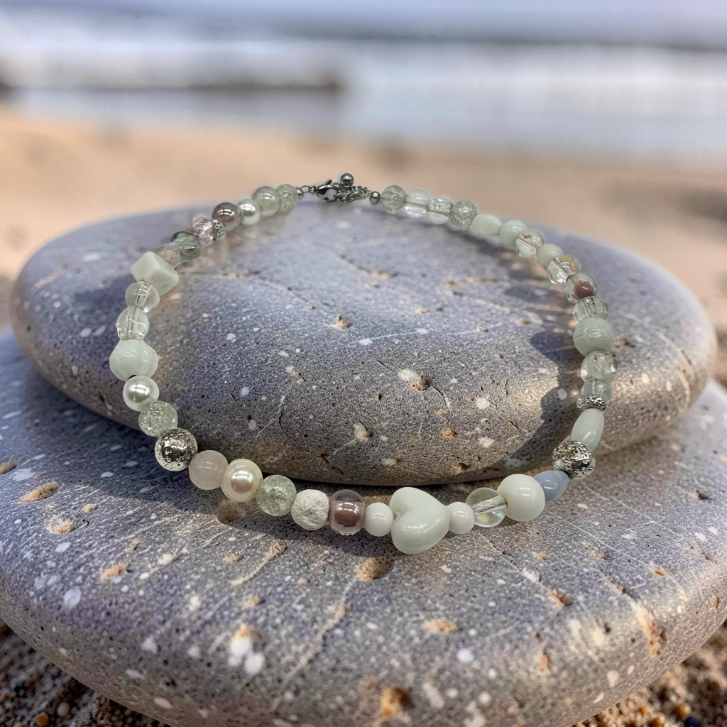 White Beaded Choker